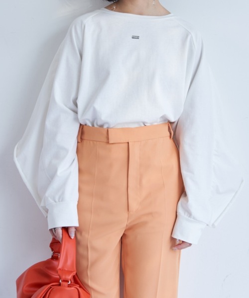VANNIE U(ヴァニーユー)の「バックケープロンT/2WAY着用可能(Tシャツ/カットソー・レディース・ホワイト/ブルー・FREE)」の11枚目の写真