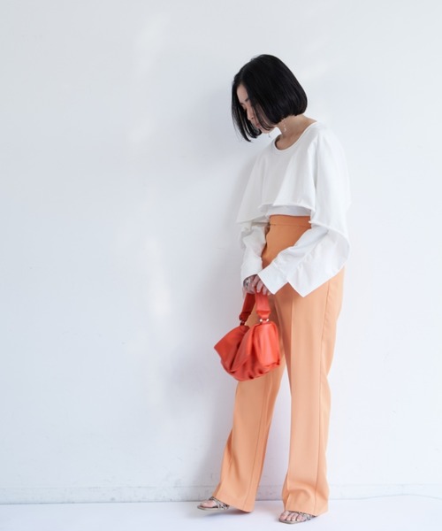 VANNIE U(ヴァニーユー)の「バックケープロンT/2WAY着用可能(Tシャツ/カットソー・レディース・ホワイト/ブルー・FREE)」の10枚目の写真