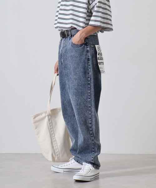 SUGGESTION（サジェッション）の「SUGGESTION ケミカルウォッシュバギーパンツ（その他パンツ・メンズ・ブラック/サックスブルー・M/L）」の14枚目の写真