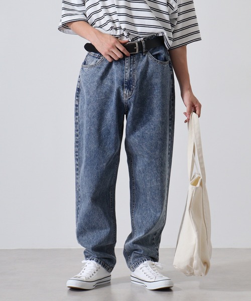 SUGGESTION（サジェッション）の「SUGGESTION ケミカルウォッシュバギーパンツ（その他パンツ・メンズ・ブラック/サックスブルー・M/L）」の15枚目の写真