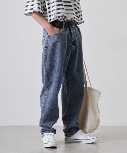 SUGGESTION（サジェッション）の「SUGGESTION ケミカルウォッシュバギーパンツ（その他パンツ・メンズ・ブラック/サックスブルー・M/L）」の16枚目の写真