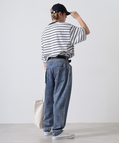 SUGGESTION（サジェッション）の「SUGGESTION ケミカルウォッシュバギーパンツ（その他パンツ・メンズ・ブラック/サックスブルー・M/L）」の18枚目の写真