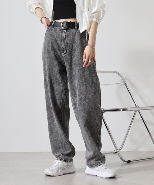 SUGGESTION（サジェッション）の「SUGGESTION ケミカルウォッシュバギーパンツ（その他パンツ・メンズ・ブラック/サックスブルー・M/L）」の10枚目の写真