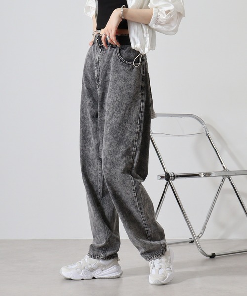 SUGGESTION（サジェッション）の「SUGGESTION ケミカルウォッシュバギーパンツ（その他パンツ・メンズ・ブラック/サックスブルー・M/L）」の11枚目の写真