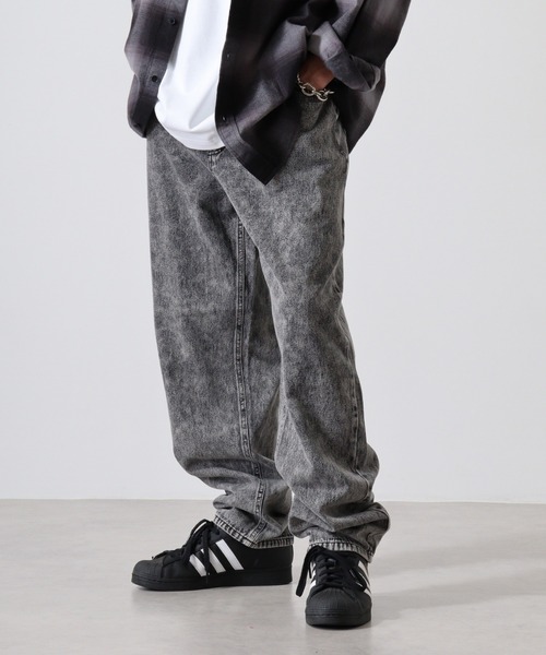 SUGGESTION（サジェッション）の「SUGGESTION ケミカルウォッシュバギーパンツ（その他パンツ・メンズ・ブラック/サックスブルー・M/L）」の5枚目の写真