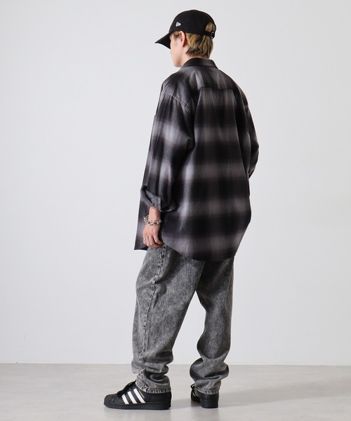 SUGGESTION（サジェッション）の「SUGGESTION ケミカルウォッシュバギーパンツ（その他パンツ・メンズ・ブラック/サックスブルー・M/L）」の8枚目の写真