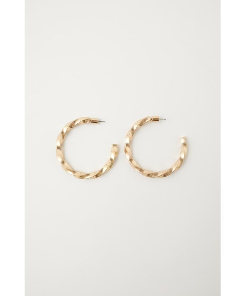 MOUSSY(マウジー)の「THICK WAVY HOOP EARRINGS(ピアス(両耳用)・レディース・シルバー/ゴールド・FREE)」の8枚目の写真
