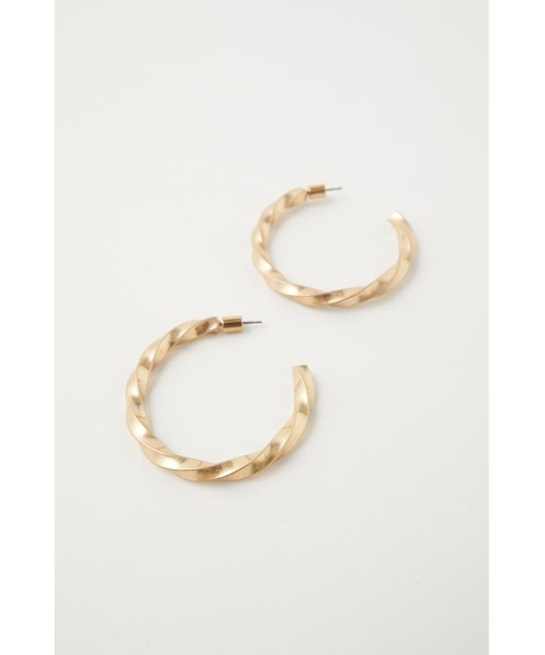 MOUSSY(マウジー)の「THICK WAVY HOOP EARRINGS(ピアス(両耳用)・レディース・シルバー/ゴールド・FREE)」の6枚目の写真