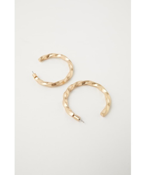 MOUSSY(マウジー)の「THICK WAVY HOOP EARRINGS(ピアス(両耳用)・レディース・シルバー/ゴールド・FREE)」の9枚目の写真