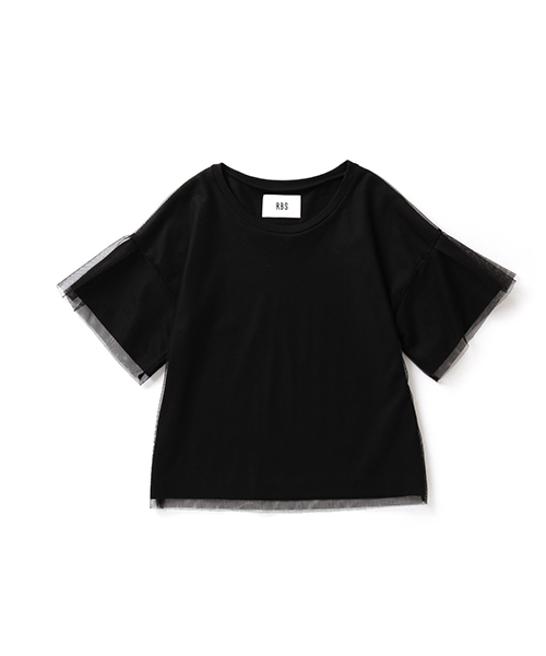 Ray BEAMS - 美品★カロリーナグレイザー★チュールカットソー 黒 Ray BEAMS（レイビームス）の「RBS / チュール レイヤーT（T