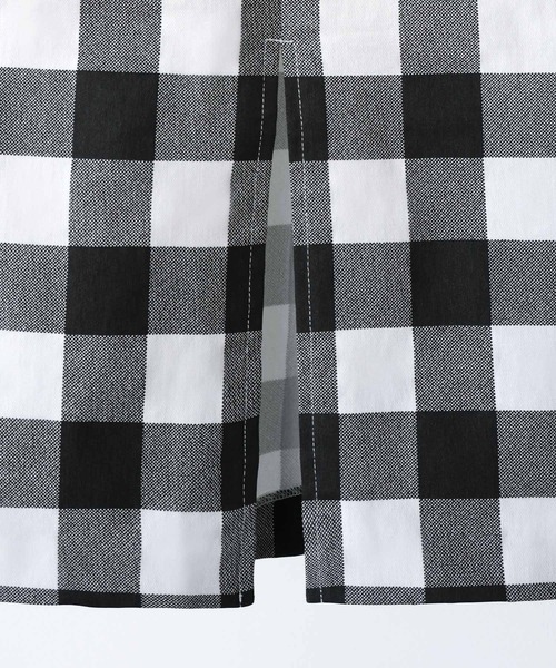 ELFRANK（エルフランク）の「チェックミモレ丈Iラインスカート【洗える】（スカート・レディース・ブラック/グレー/ブラック×ホワイト/グレー×ホワイト・FREE）」の20枚目の写真