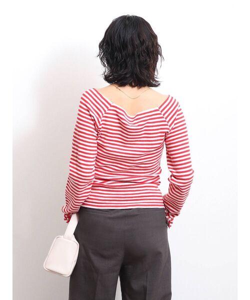 Ungrid（アングリッド）の「フィットボーダーロングスリーブTee（Tシャツ/カットソー・レディース・ブラウン/レッド/ブルー・FREE）」の16枚目の写真