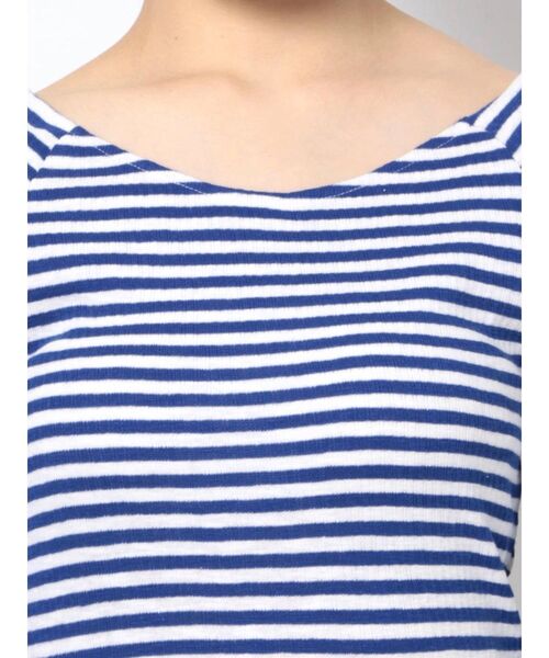 Ungrid（アングリッド）の「フィットボーダーロングスリーブTee（Tシャツ/カットソー・レディース・ブラウン/レッド/ブルー・FREE）」の8枚目の写真