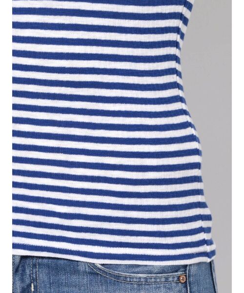 Ungrid（アングリッド）の「フィットボーダーロングスリーブTee（Tシャツ/カットソー・レディース・ブラウン/レッド/ブルー・FREE）」の6枚目の写真