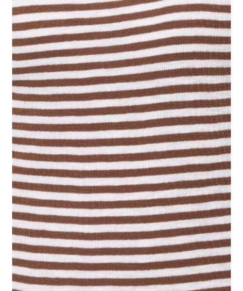 Ungrid（アングリッド）の「フィットボーダーロングスリーブTee（Tシャツ/カットソー・レディース・ブラウン/レッド/ブルー・FREE）」の4枚目の写真