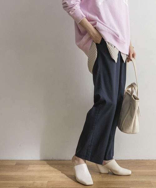 URBAN RESEARCH（アーバンリサーチ）の「ソフトツイルハイウエストパンツ（その他パンツ・レディース・ピンク系その他/ネイビー/イエロー系その他・36/38/34）」の12枚目の写真