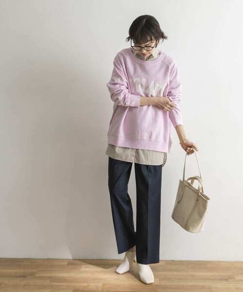 URBAN RESEARCH（アーバンリサーチ）の「ソフトツイルハイウエストパンツ（その他パンツ・レディース・ピンク系その他/ネイビー/イエロー系その他・36/38/34）」の15枚目の写真