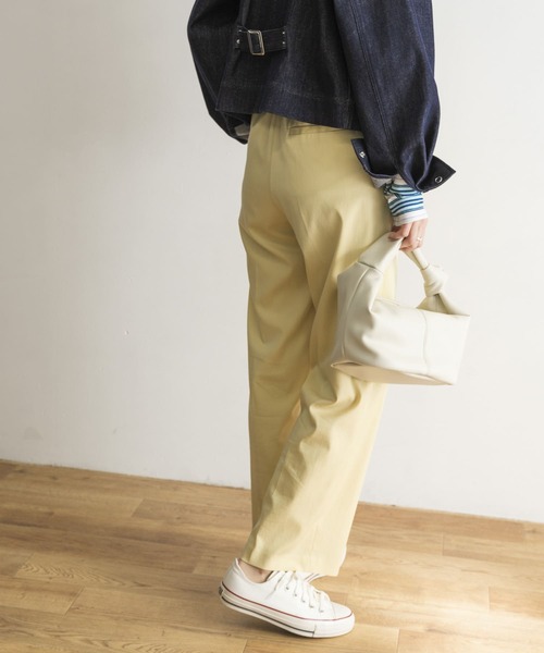 URBAN RESEARCH（アーバンリサーチ）の「ソフトツイルハイウエストパンツ（その他パンツ・レディース・ピンク系その他/ネイビー/イエロー系その他・36/38/34）」の21枚目の写真