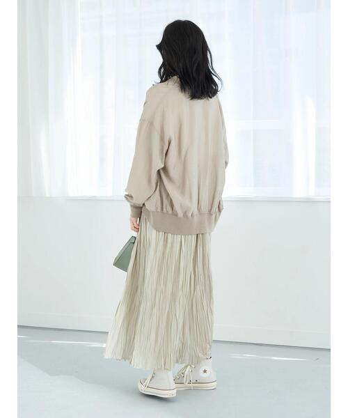 earth music&ecology(アースミュージックアンドエコロジー)の「シアーMA-1*(MA-1・レディース・ブラック/グレイッシュベージュ・FREE)」の12枚目の写真