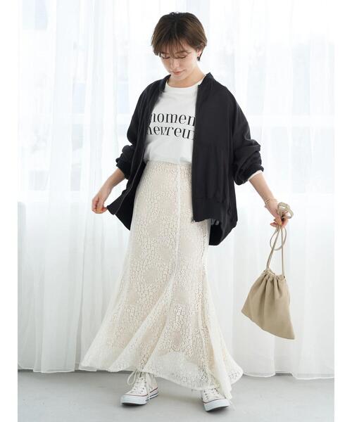 earth music&ecology(アースミュージックアンドエコロジー)の「シアーMA-1*(MA-1・レディース・ブラック/グレイッシュベージュ・FREE)」の17枚目の写真