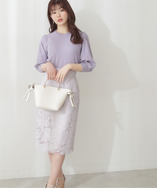 PROPORTION BODY DRESSING（プロポーションボディドレッシング）の「ケミカルレースタイトスカート / 1212120306（スカート・レディース・グレー/ライトグリーン/ピンク・MEDIUM/SMALL/X-SMALL）」の2枚目の写真