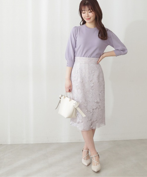 PROPORTION BODY DRESSING（プロポーションボディドレッシング）の「ケミカルレースタイトスカート / 1212120306（スカート・レディース・グレー/ライトグリーン/ピンク・MEDIUM/SMALL/X-SMALL）」の13枚目の写真