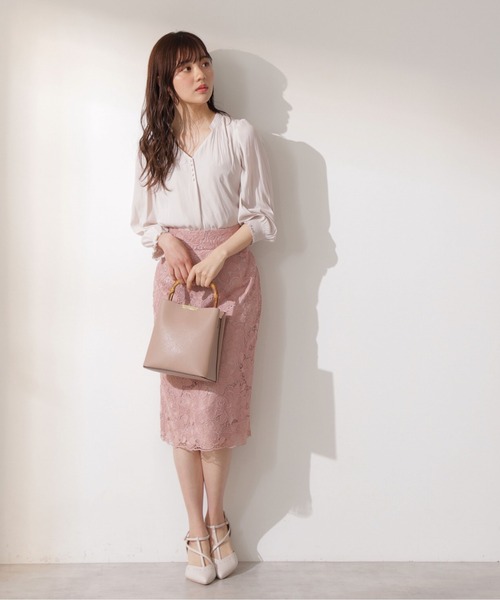 PROPORTION BODY DRESSING（プロポーションボディドレッシング）の「ケミカルレースタイトスカート / 1212120306（スカート・レディース・グレー/ライトグリーン/ピンク・MEDIUM/SMALL/X-SMALL）」の14枚目の写真