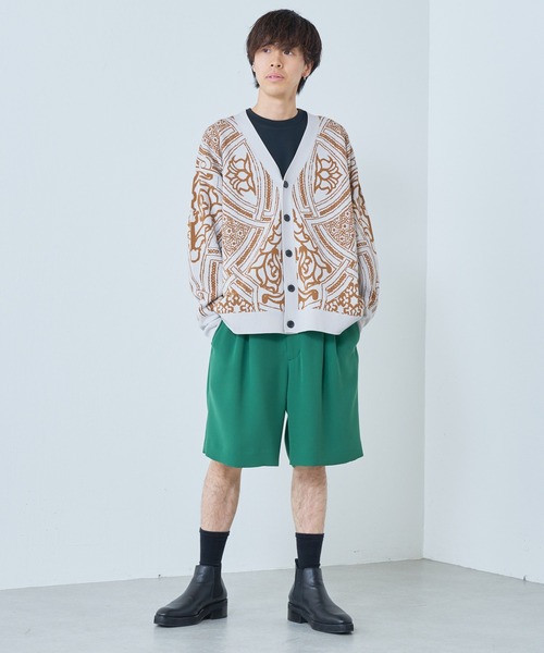 Lui's（ルイス）の「柄編みジャガードカーディガン（カーディガン/ボレロ・メンズ・ブラック/ライトベージュ・SMALL/MEDIUM）」の19枚目の写真