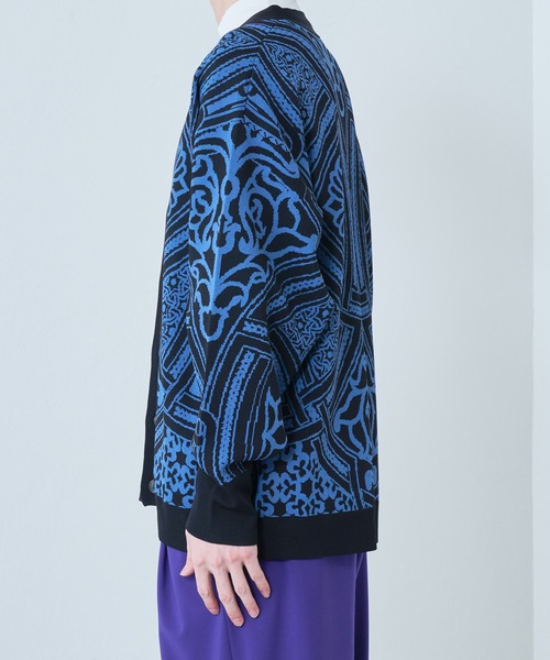 Lui's ジオメトリック柄ジャガードカーディガン Lui's（ルイス）の「柄