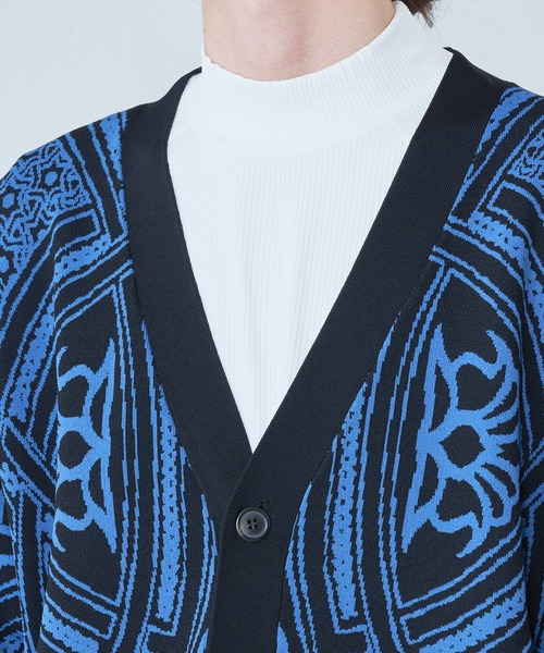 Lui's カーディガン NEW ARRIVAL ツイードニットZIP カーディガン Color : WH.BK