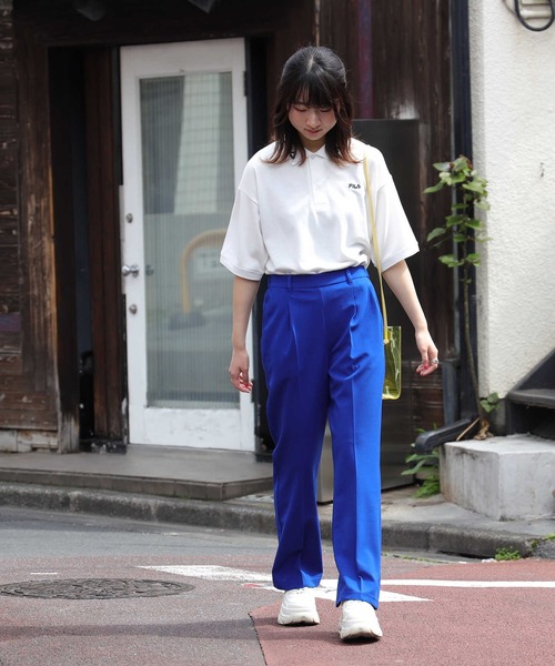 FILA（フィラ）の「【FILA】ショートポロＴシャツ（ポロシャツ・レディース・オレンジ/ブラック/ホワイト・M/L）」の5枚目の写真