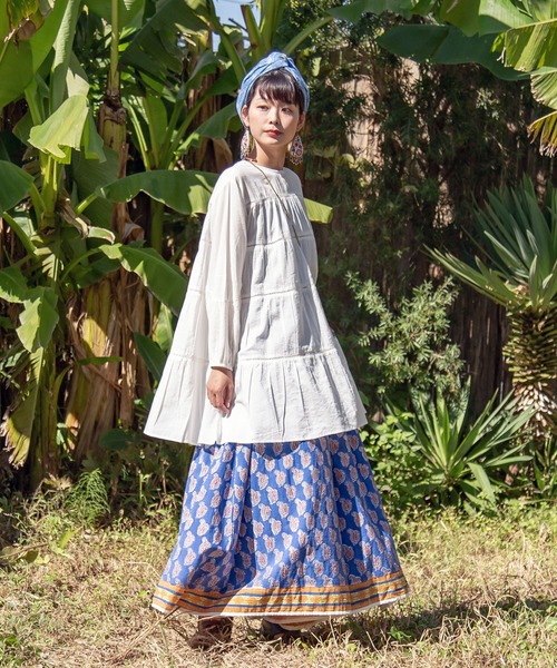 チャイハネ（チャイハネ）の「【チャイハネ】ティアードトップス（その他トップス・レディース・ホワイト/レッド/ブルー/グリーン・FREE）」の12枚目の写真