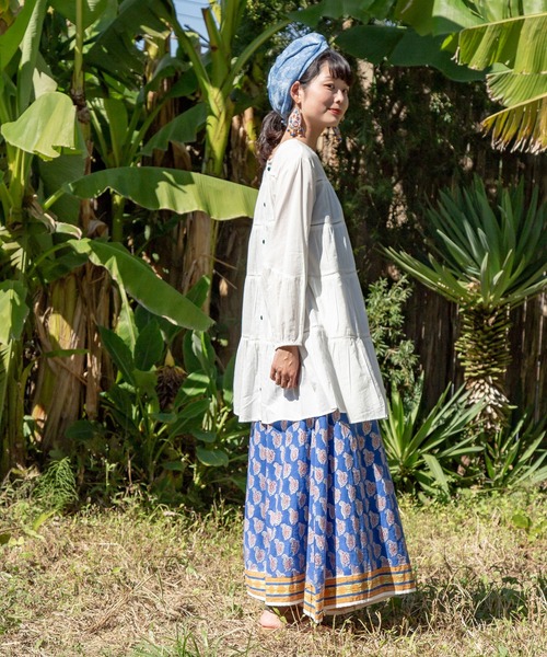 チャイハネ（チャイハネ）の「【チャイハネ】ティアードトップス（その他トップス・レディース・ホワイト/レッド/ブルー/グリーン・FREE）」の13枚目の写真