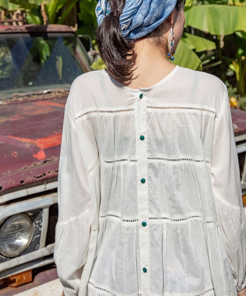 チャイハネ（チャイハネ）の「【チャイハネ】ティアードトップス（その他トップス・レディース・ホワイト/レッド/ブルー/グリーン・FREE）」の15枚目の写真