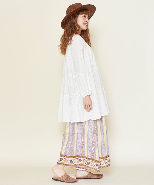 チャイハネ（チャイハネ）の「【チャイハネ】ティアードトップス（その他トップス・レディース・ホワイト/レッド/ブルー/グリーン・FREE）」の7枚目の写真