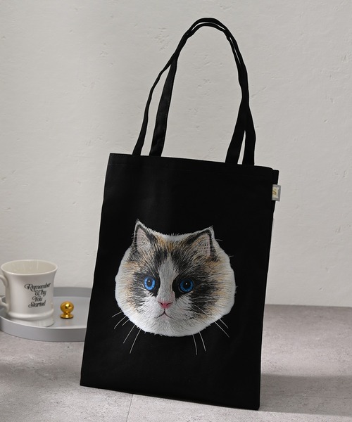 1つで癒し確定。ネコプリントA4トートバッグ（トートバッグ