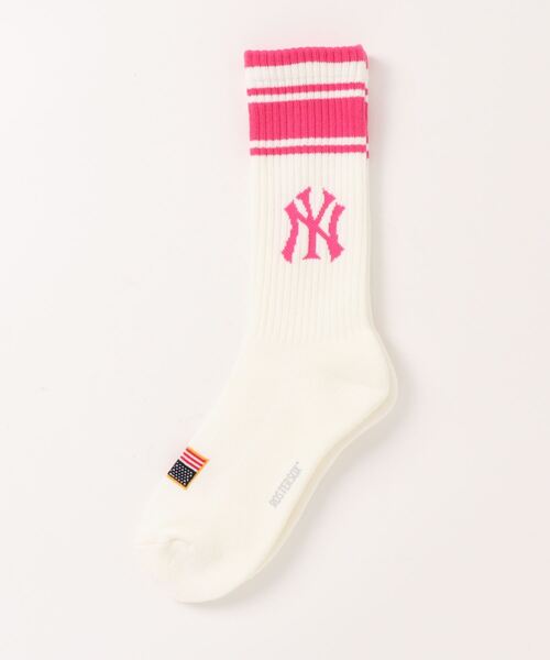 FREAK'S STORE（フリークスストア）の「ROSTER SOX/ロスターソックス MLB NY SOCKS/エムエルビーニューヨークソックス（ソックス/靴下・レディース・ネイビー/マスタード/イエロー/グリーン/ピンク・ONE SIZE）」の5枚目の写真