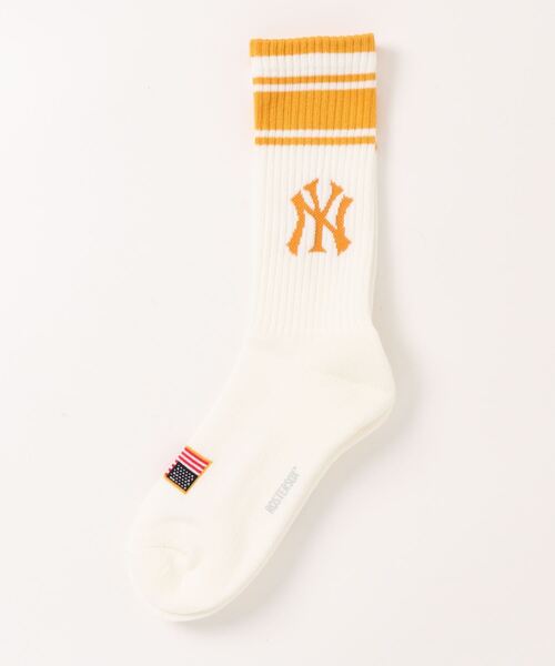 FREAK'S STORE（フリークスストア）の「ROSTER SOX/ロスターソックス MLB NY SOCKS/エムエルビーニューヨークソックス（ソックス/靴下・レディース・ネイビー/マスタード/イエロー/グリーン/ピンク・ONE SIZE）」の3枚目の写真