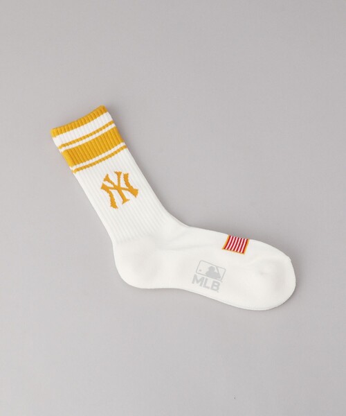 FREAK'S STORE（フリークスストア）の「ROSTER SOX/ロスターソックス MLB NY SOCKS/エムエルビーニューヨークソックス（ソックス/靴下・レディース・ネイビー/マスタード/イエロー/グリーン/ピンク・ONE SIZE）」の4枚目の写真