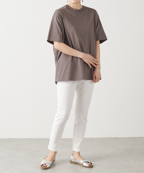 BEARDSLEY(ビアズリー)の「うしろバルーンTシャツ(Tシャツ/カットソー・レディース・ホワイト/モカ・FREE)」の17枚目の写真