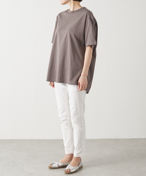 BEARDSLEY(ビアズリー)の「うしろバルーンTシャツ(Tシャツ/カットソー・レディース・ホワイト/モカ・FREE)」の15枚目の写真