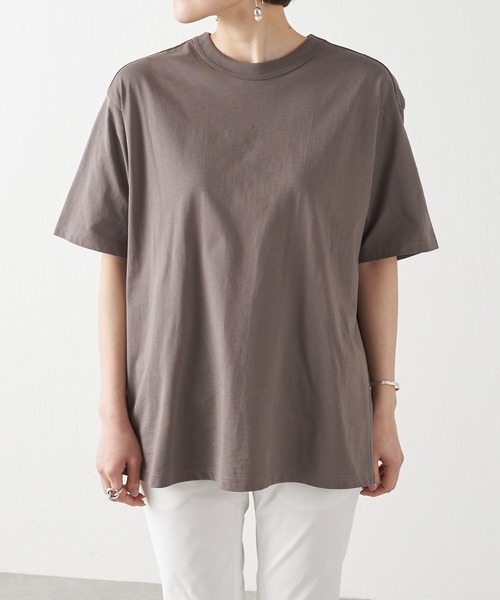 BEARDSLEY(ビアズリー)の「うしろバルーンTシャツ(Tシャツ/カットソー・レディース・ホワイト/モカ・FREE)」の14枚目の写真