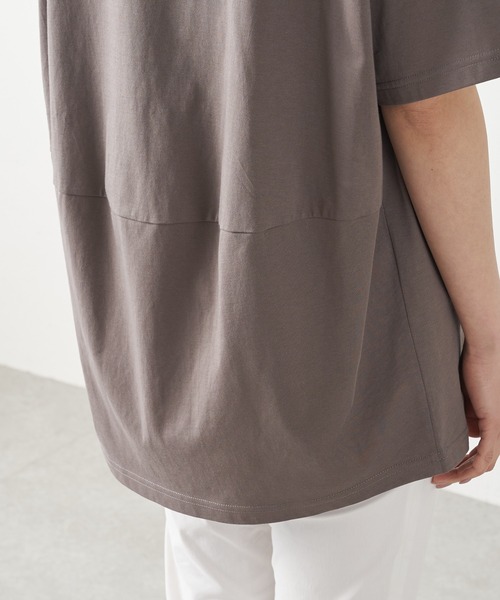 BEARDSLEY(ビアズリー)の「うしろバルーンTシャツ(Tシャツ/カットソー・レディース・ホワイト/モカ・FREE)」の13枚目の写真