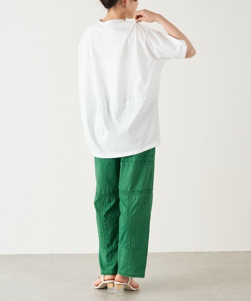 BEARDSLEY(ビアズリー)の「うしろバルーンTシャツ(Tシャツ/カットソー・レディース・ホワイト/モカ・FREE)」の18枚目の写真