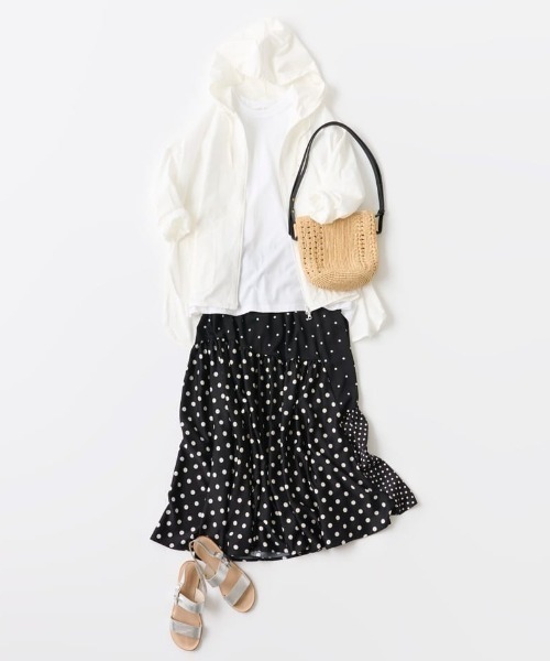 BEARDSLEY(ビアズリー)の「うしろバルーンTシャツ(Tシャツ/カットソー・レディース・ホワイト/モカ・FREE)」の22枚目の写真