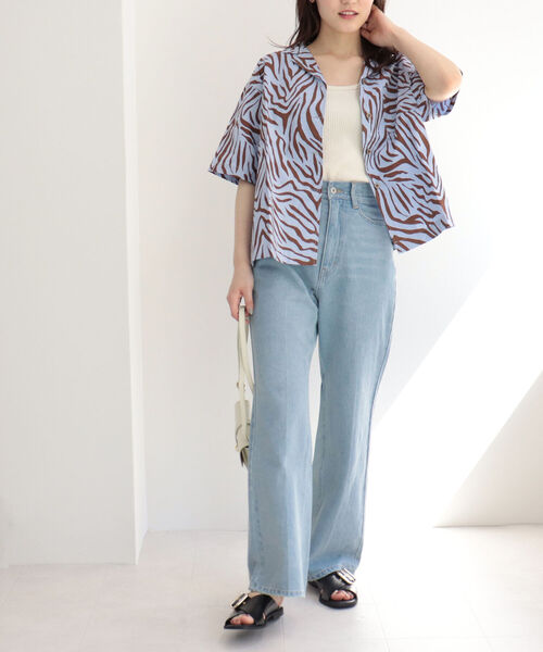 fredy emue（フレディエミュ）の「ゼブラ柄シャツ（シャツ/ブラウス・レディース・ホワイト系その他5/ブルー系その他4・38）」の12枚目の写真