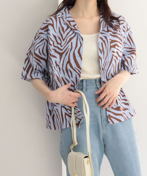 fredy emue（フレディエミュ）の「ゼブラ柄シャツ（シャツ/ブラウス・レディース・ホワイト系その他5/ブルー系その他4・38）」の14枚目の写真