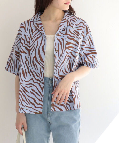 fredy emue（フレディエミュ）の「ゼブラ柄シャツ（シャツ/ブラウス・レディース・ホワイト系その他5/ブルー系その他4・38）」の15枚目の写真