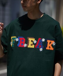 FREAK'S STORE | FREAK'S STORE/フリークスストア フラワー刺繍　FREAKロゴTEE/刺繍/ロゴ/花柄(Tシャツ/カットソー)