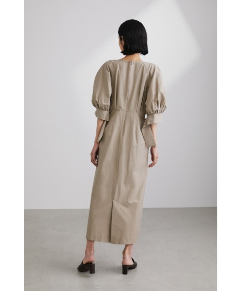 STYLEMIXER（スタイルミキサー）の「スリットカフワンピース（ワンピース・レディース・ベージュ/オレンジ/ブラック・MEDIUM/SMALL）」の9枚目の写真